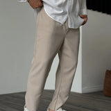 Tomáš – Pánské Relax Fit Plisované Kalhoty – Elegantní a Pohodlný Každodenní a Business Styl