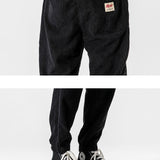 David – Pánské Kordové Jogger Kalhoty s Volným Střihem a Stahovacím Pasem