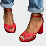 Adéla – Sandály s Dvoubarevným Podpatkem