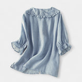 Adéla – Halenka s Pruhy a Ozdobným Límcem