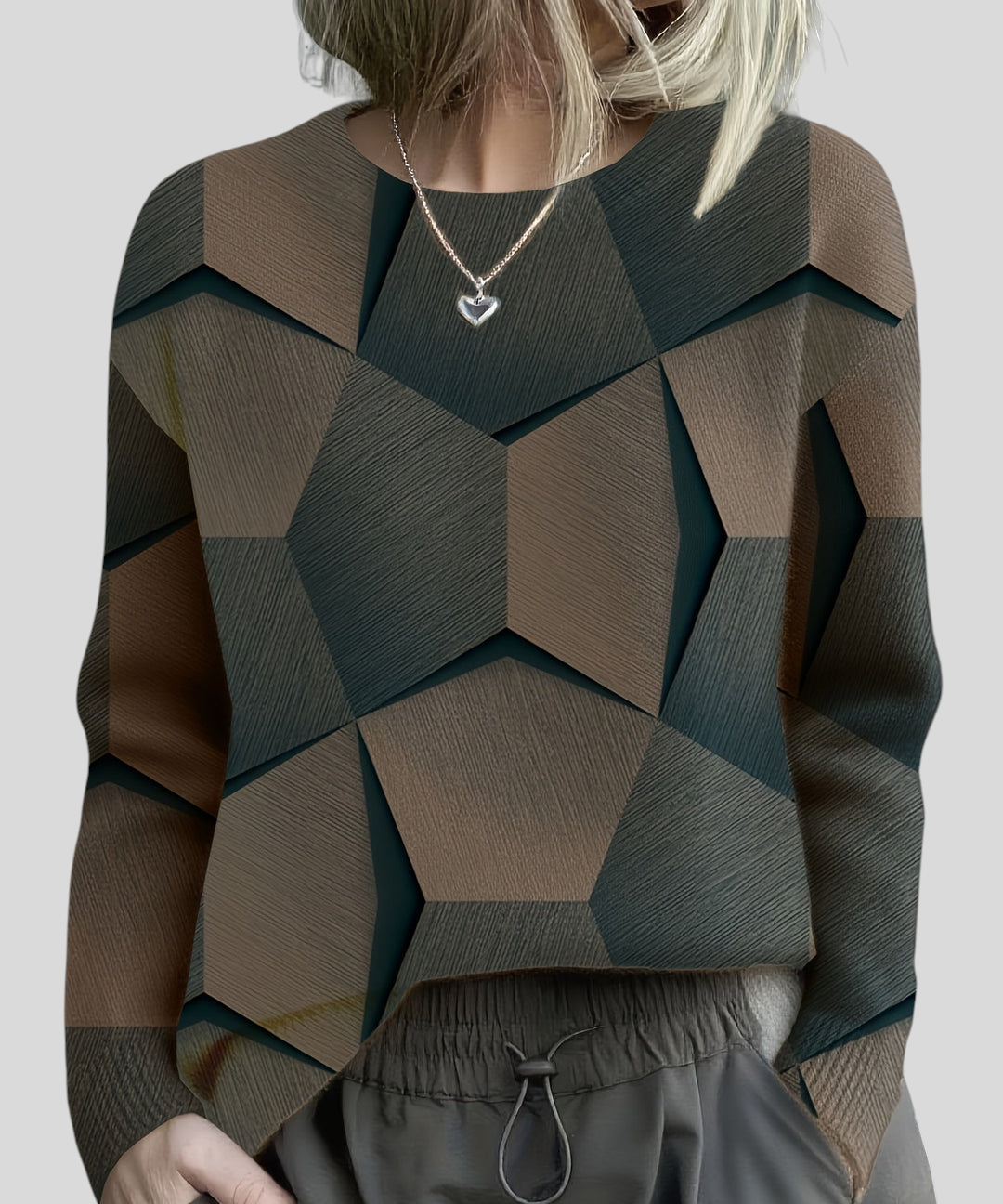 Lolit – Geometrický Pletený Svetr