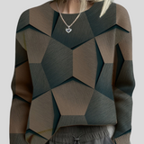 Lolit – Geometrický Pletený Svetr