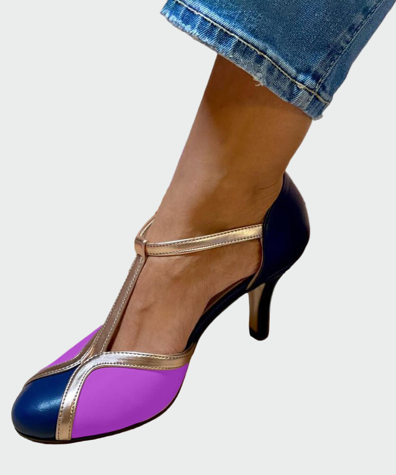 Adéla – Retro Lodičky s T Páskem