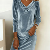 Nádia – Volné Sametové Šaty