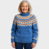 Adéla – Pletený Svetr s Vzorem na Límci