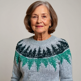 Adéla – Pletený Svetr s Přírodním Vzorem