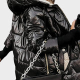 Noelia – Elegantní Zimní Kabát s Kapucí a Podšívkou