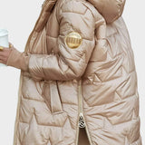 Noelia – Elegantní Zimní Kabát s Kapucí a Podšívkou