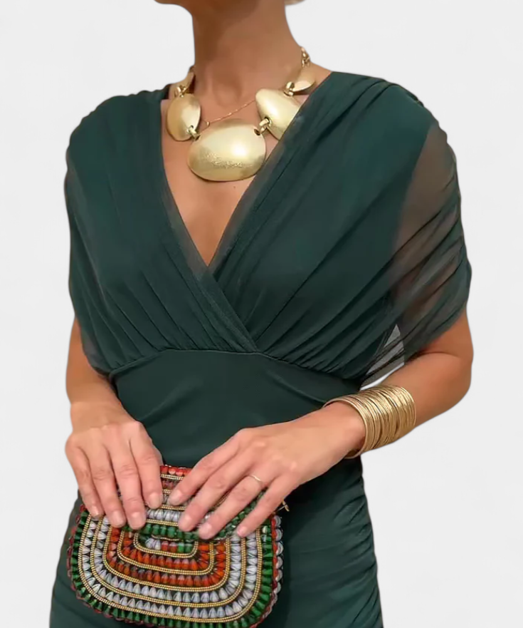 Amarra – Elegantní Dlouhé Šifonové Šaty S Drapováním