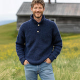 Tomáš – Pánský Pletený Svetr se Dvěma Knoflíky