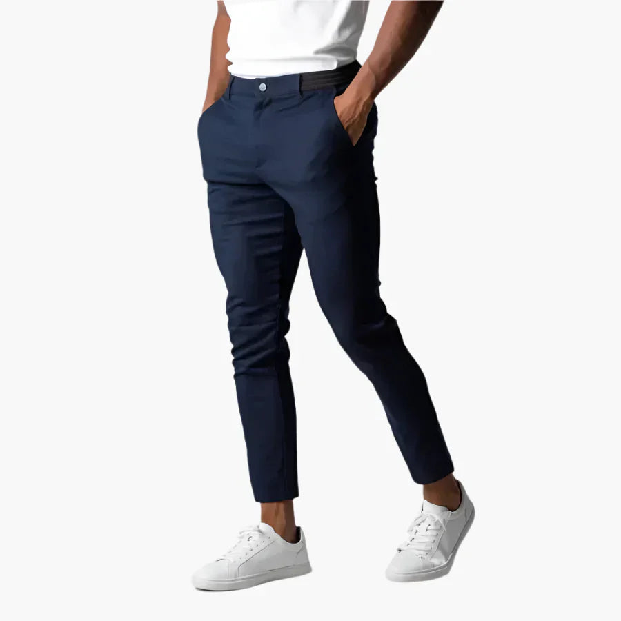 Tomáš – Pánské Slim-Fit Chino Kalhoty – Elegantní Pracovní a Volnočasové Kalhoty s Moderním Designem