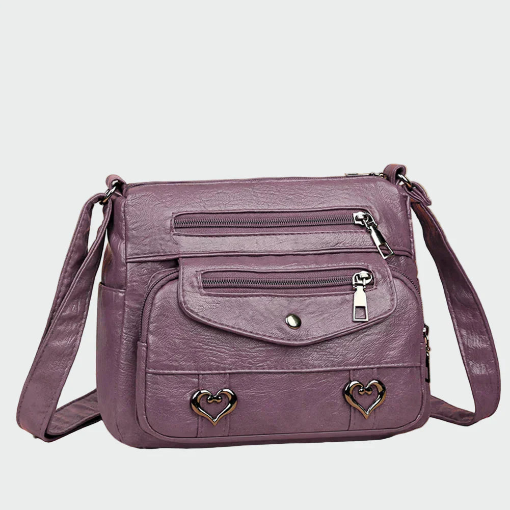 Anna – Měkká Kožená Kabelka na Ruku